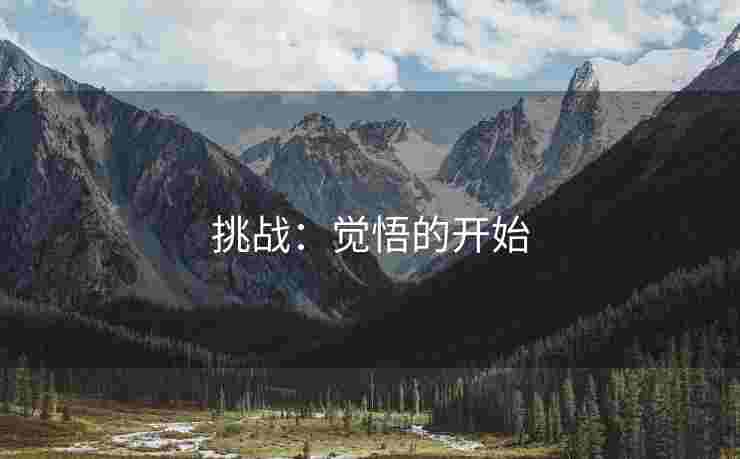 挑战:觉悟的开始